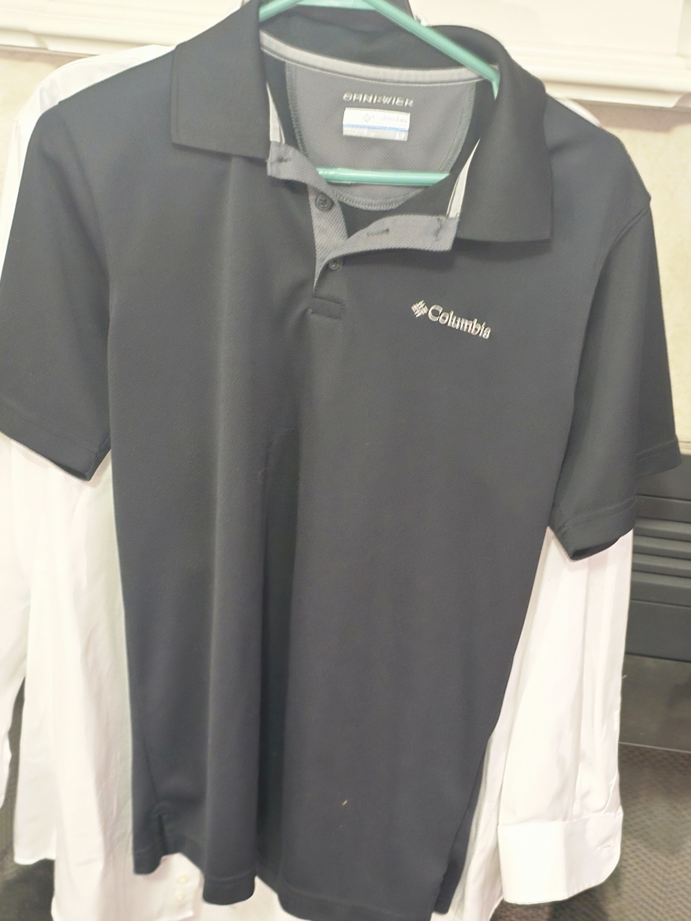 Columbia Men's Black Polo with Grey Trim